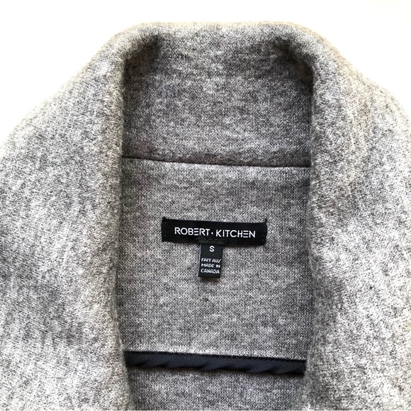 Vintage Long Oversized Sweater Jacket Wool Blend Gray - Picture 6 of 14